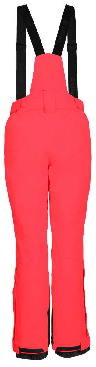 Killtec Women's Erielle Pant With Detachable Suspsenders - 2024 model women's snow pants with black detachable suspenders and zippered pockets.