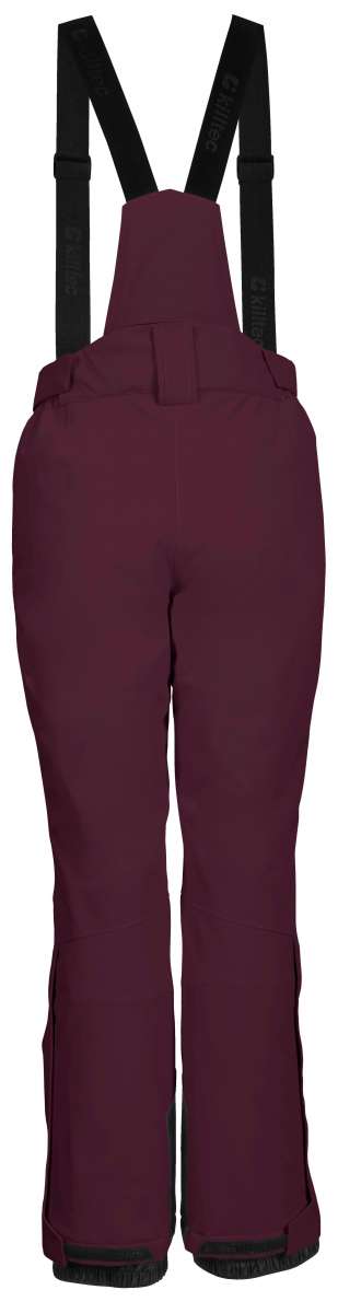 Killtec Women's Erielle Pant With Detachable Suspsenders - 2024 model with black detachable suspenders and zippered pockets on thighs.