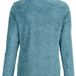 Killtec Ladies Fleece Fullzip Jacket 2022 - A heathered blue fleece jacket with zippered pockets and a full-zip front.
