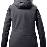 Killtec Women's Functional Insulated Jacket 2022-2023 - A dark grey jacket with a high collar and zippered pockets, featuring a subtle logo on the left chest.