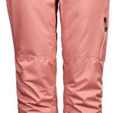 Killtec Ladies Functional Insulated Solid Pant 2022 - A pair of solid pink snow pants with black buttons on the waistband and a zippered pocket on one side.