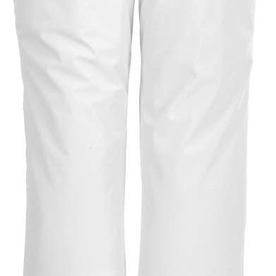 Killtec Ladies Insulated Pant With Belt - White insulated ski pants with a black belt and zippered pockets.