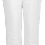 Killtec Ladies Insulated Pant With Belt - White insulated ski pants with black belt and zippered pockets.