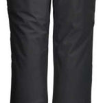 Killtec Ladies Insulated Pant With Belt - Black insulated ski pants with a black belt and silver buckle.