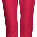 Killtec Women's Jilia Soft Shell Pant 2022-2023 - A pair of women's pink snow pants with a black belt and gray fleece lining visible at the bottom hem.