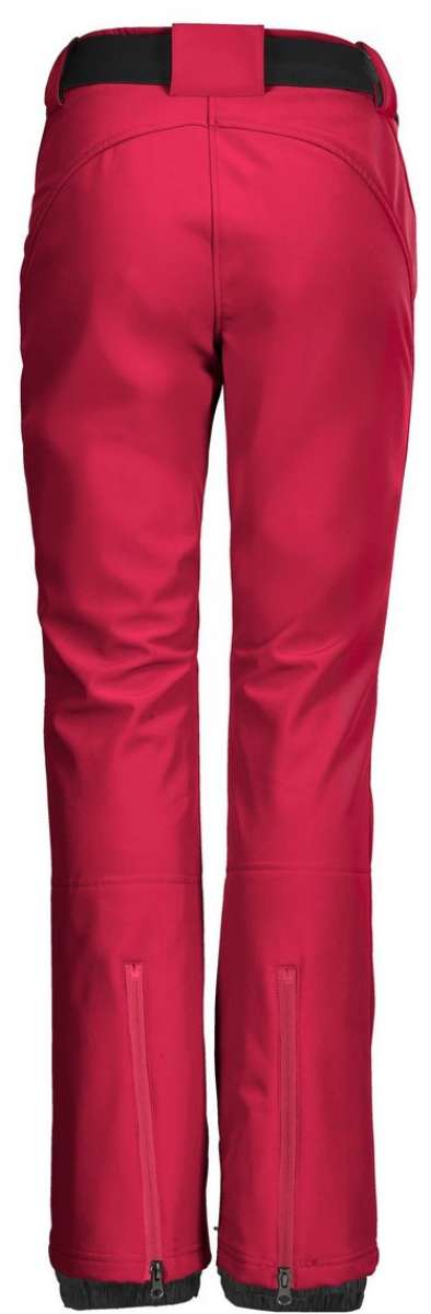 Killtec Women's Jilia Soft Shell Pant - A pair of women's pants with a black waistband and two zippered pockets on either side, featuring a subtle pattern of thin white stripes.