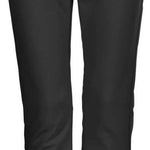 Killtec Women's Jilia Soft Shell Pant 2022-2023 - A pair of black women's soft shell pants with a belt and zippered pockets.