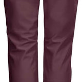Killtec Women's Jilia Soft Shell Pant - A pair of women's pants with a subtle pattern and a dark brown color, featuring a zippered pocket on the side.