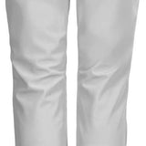 Killtec Women's Jilia Soft Shell Pants 2024 - Light gray pants with a black waistband and zipper on the back of one leg.