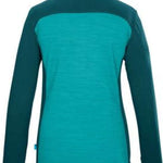 Killtec Ladies KOW 28 Flex Jacket 2024 - A dark green jacket with a high collar and zippered chest pocket, featuring a textured pattern on the shoulders.