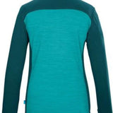 Killtec Ladies KOW 28 Flex Jacket 2024 - A dark green jacket with a high collar and zippered chest pocket, featuring a textured pattern on the shoulders.