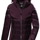 Killtec Women's KSW 76 Quilted Jacket - A quilted jacket with a hood, featuring a black and white color scheme.