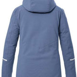 Killtec Ladies KSW 81 Insulated Jacket 2024 - A blue jacket with a hood, featuring white accents on the shoulders and chest.