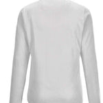 Killtec Women's Microfleece 1/4 Zip Shirt 2022 - A light grey zip-up shirt with a quarter-length zipper and two pockets on either side.