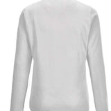 Killtec Women's Microfleece 1/4 Zip Shirt 2022 - A light grey zip-up shirt with a quarter-length zipper and two pockets on either side.