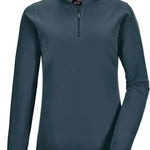 Killtec Women's Microfleece 1/4 Zip Shirt 2022 - A dark-colored, quarter-zip fleece shirt with a collar and long sleeves.