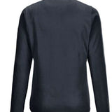 Killtec Women's Microfleece 1/4 Zip Shirt 2022 - A dark grey zip-up shirt with a quarter-length zipper and two pockets on either side.