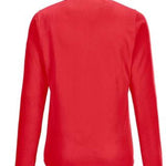 Killtec Women's Microfleece 1/4 Zip Shirt 2022 - A coral-colored, long-sleeved shirt with a quarter zip closure at the back.