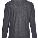 Killtec Ladies Powerstretch Zip Shirt 2022 - A dark grey zip-up shirt with a subtle herringbone pattern on the back.