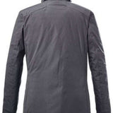 Killtec Ladies Savognin Insulated Solid Jacket 2022 - A dark grey jacket with a pink trim around the hood.