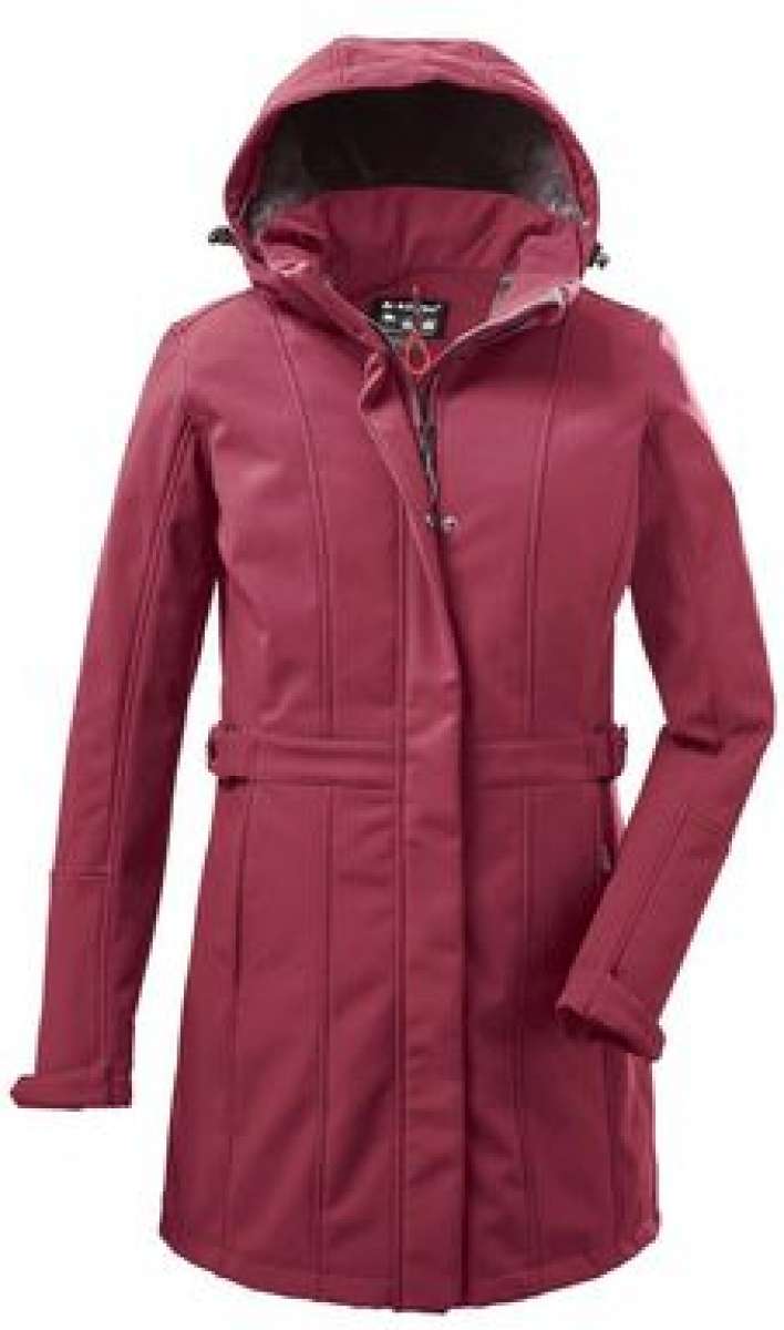 Killtec Ladies Softshell Parka Zip Hood - A parka with a zip hood, crafted from softshell material.