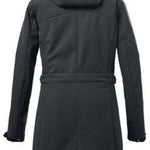 Killtec Ladies Softshell Parka Zip Hood - A dark-colored parka with a zip hood, featuring a soft shell material and designed for women.