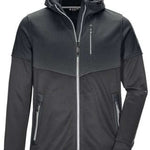 Killtec Powerstretch Jacket 2022 - A dark grey jacket with a zippered front and two side pockets, featuring a hood and adjustable cuffs.
