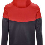 Killtec Powerstretch Jacket 2022 - A red, black, and grey jacket with a hood, featuring a diagonal stripe pattern on the chest.