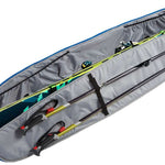 Kulkea Kantaja Ski Bag 2022-2023 - A large, gray ski bag with a zippered opening and black handles on top.