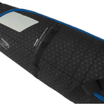 Kulkea Kantaja Ski Bag 2024 - Black ski bag with blue trim and white logo on front.