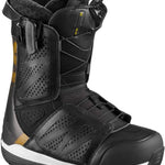 Salomon Men's Hi-Fi Zonelock Snowboard Boot 2018-2019 - Black snowboard boots with yellow accents and a white sole.