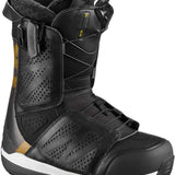 Salomon Men's Hi-Fi Zonelock Snowboard Boot 2018-2019 - Black snowboard boots with yellow accents and a white sole.