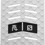 Salomon Traction Pow Stomp Pad 2020 - A black pad with a white logo featuring a stylized letter "S" and a mountain peak.