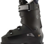 Lange Women's Shadow 85 LV Ski Boots 2024 - Black ski boots with white accents and silver buckles.