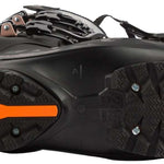 Lange Women's Shadow 85 MV Ski Boots 2024 - Black ski boots with silver hardware and a textured pattern on the toe box.