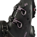 Lange Women's Shadow 85 MV Ski Boots 2024 - Black ski boots with silver buckles and straps.