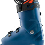 Lange RX 120 LV Ski Boot 2023 - A dark blue ski boot with a black strap and silver buckles.
