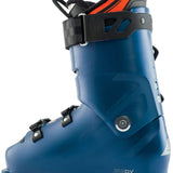 Lange RX 120 LV Ski Boot 2023 - A dark blue ski boot with a black strap and silver buckles.