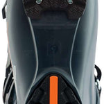 Lange RX 130 Ski Boot 2023 - Black ski boot with silver hardware and a textured, rubberized toe cap.