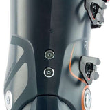 Lange RX 130 Ski Boot 2023 - Black ski boot with orange accents and a silver logo on the side.