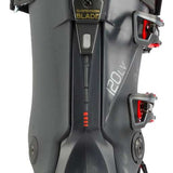 Lange Shadow 120 LV Ski Boots 2024 - Black ski boots with silver hardware and a white logo on the side.