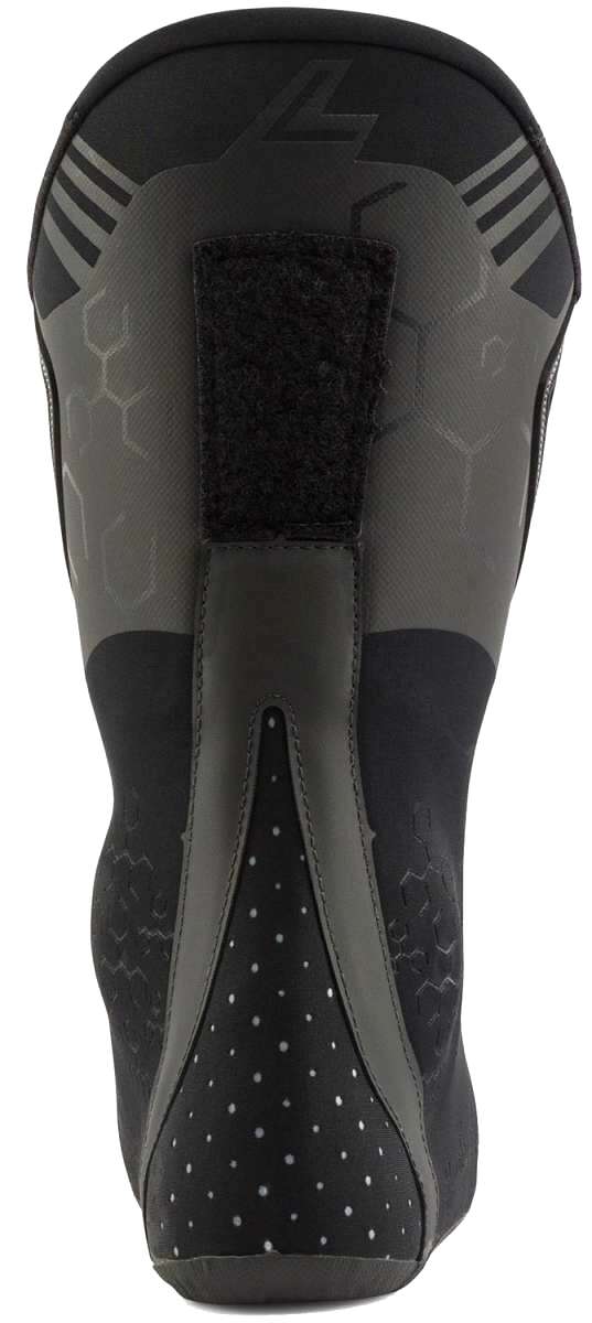 Lange Shadow 120 LV Ski Boots 2024 - Black ski boots with a textured pattern on the tongue and heel.
