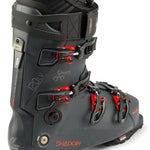 Lange Shadow 120 LV Ski Boots 2024 - Black ski boots with red accents and silver buckles.