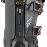 Lange Shadow 120 MV Ski Boots 2024 - Black ski boots with silver accents and a textured pattern on the tongue.