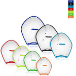 TYR Catalyst Stroke Training Paddles - White paddles with blue trim and a blue handle on the right side.