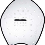 TYR Catalyst Stroke Training Paddles - White paddles with black trim, featuring a textured grip and holes for water flow.