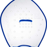 TYR Catalyst Stroke Training Paddles - White paddles with blue accents and a textured grip on the handle.