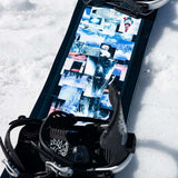 Lib Tech Skate Banana Snowboard 2024 B-Grade - A black snowboard with a white and blue graphic design featuring a banana shape.