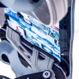 Lib Tech Skate Banana Snowboard 2024 B-Grade - A blue and white snowboard with a banana-shaped graphic on top of it.
