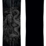 Lib Tech Skunk Ape Camber Snowboard - Black snowboard with white logo and lettering on top of a rocky mountainous landscape.